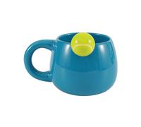 I-TOTAL® - Tasse en céramique avec animal en céramique sur le bord, tasse à thé ou café (TENNIS)