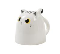I-TOTAL® - Tasse en céramique Up & Down, tasse réversible (WHITE CAT)