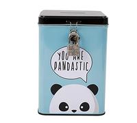 I-TOTAL® - Tirelire drôle avec Cadenas et clés/Porte-Monnaie en métal avec Fermeture (Panda)