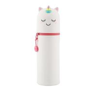 I-TOTAL® - Trousse en Silicone Souple pour l'École, Extensible avec Forme Profilée (Cute Unicorn)
