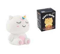 I-TOTAL® - Veilleuse LED en Silicone Rechargeable USB-C - 9 Couleurs, Lampe de Nuit pour Chambre Bébé et Enfant, Douce et Portable (UNICORN)