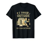 I Train Outside So I Can Eat Inside Funny Runner T-Shirt