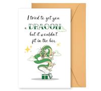 I Tried to Get You a Dragon Cartes de Voux Faites à la Main, Carte d'Anniversaire Magique Amusante pour Bébé Dragon Carte de Voux sur le Thème du Dragon pour Baby Shower Cadeau de Félicitations