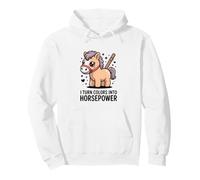 I Turn Colors in to Horsepower Cute Crochet Pony Sweat à Capuche