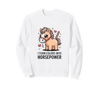 I Turn Colors in to Horsepower Cute Crochet Pony Sweatshirt