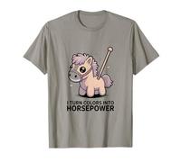 I Turn Colors in to Horsepower Cute Crochet Pony T-Shirt