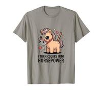 I Turn Colors in to Horsepower Cute Crochet Pony T-Shirt