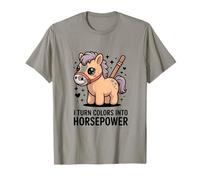 I Turn Colors in to Horsepower Cute Crochet Pony T-Shirt