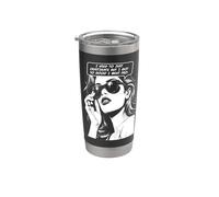 I Used To Crastinate Went Pro Sarcastic Retro Pop Art Girl Gobelet isotherme en acier inoxydable double paroi