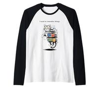 I Used to Remember Things... Funny PC Inept Cat Retro Manche Raglan