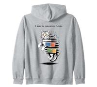 I Used to Remember Things... Funny PC Inept Cat Retro Sweat à Capuche