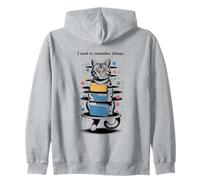 I Used to Remember Things... Funny PC Inept Cat Retro Sweat à Capuche