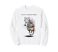 I Used to Remember Things... Funny PC Inept Cat Retro Sweatshirt