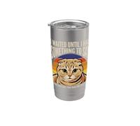 I Waited Until I Had Something To Say Cat Humour Gobelet isotherme en acier inoxydable double paroi