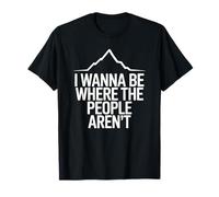 I Wanna Be Where The People aren't Humour Anti-Social T-Shirt