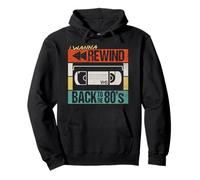 I Wanna Rewind Back to The 80's Retro VHS Nostalgia 80's Sweat à Capuche