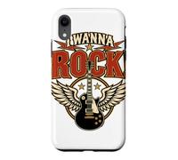 I Wanna Rock Winged Guitare électrique Vintage Coque pour iPhone XR