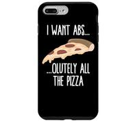 I Want Absolutely All The Pizza Lovers Fitness Blague Exercice Coque pour iPhone 7 Plus/8 Plus