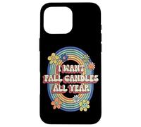 I Want Fall Candles All Year Vintage Automne Halloween Lover Coque pour iPhone 16 Pro Max