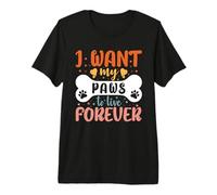 I Want My Paws to Live Forever Dog Vintage Puppy Dogs Lovers T-Shirt Haut de Gamme