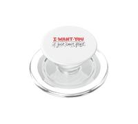 I Want You I Just Can't Flirt Vintage Sarcastic Humour PopSockets PopGrip pour MagSafe