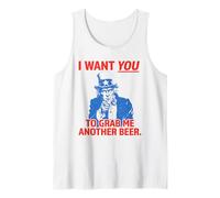 I Want You to Grab Me Another Beer Funny Uncle Sam USA Débardeur
