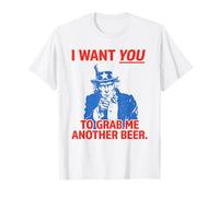 I Want You to Grab Me Another Beer Funny Uncle Sam USA T-Shirt