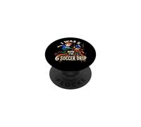 I Was 5 Now I'm 6 Soccer Drip Birthday Kids Boy Humour PopSockets PopGrip Adhésif