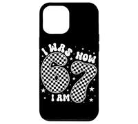I Was 6 Now I Am 7 Groovy Retro Checkered 7th Birthday Party Coque pour iPhone 12 Pro Max