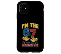 I Was 6 Now I'm 7 67 Meme Birthday Boy Building Blocks Brique Coque pour iPhone 11