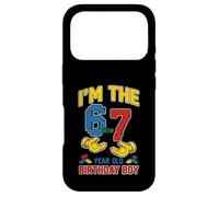 I Was 6 Now I'm 7 67 Meme Birthday Boy Building Blocks Brique Coque pour iPhone 17 Pro