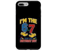 I Was 6 Now I'm 7 67 Meme Birthday Boy Building Blocks Brique Coque pour iPhone 7 Plus/8 Plus