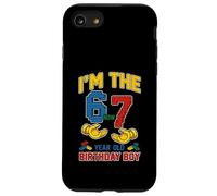 I Was 6 Now I'm 7 67 Meme Birthday Boy Building Blocks Brique Coque pour iPhone SE (2020) / 7/8