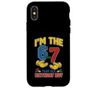 I Was 6 Now I'm 7 67 Meme Birthday Boy Building Blocks Brique Coque pour iPhone X/XS