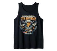 I Was 6 Now Im 7 Astronaut Outer Space Birthday Kids Gear Débardeur