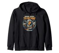 I Was 6 Now Im 7 Astronaut Outer Space Birthday Kids Gear Sweat à Capuche