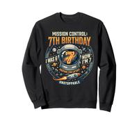 I Was 6 Now Im 7 Astronaut Outer Space Birthday Kids Gear Sweatshirt