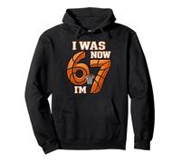 I Was 6 Now I'm 7 Basketball 7th Birthday 67 for Boys Kids Sweat à Capuche