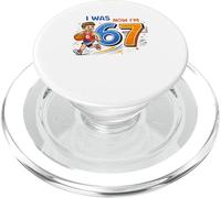 I Was 6 Now I'm 7 Basketball Birthday Shirt Boys 7th Bday PopSockets PopGrip pour MagSafe