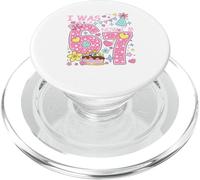 I Was 6 Now I'm 7 Birthday Shirt Girls 7th Birthday Hearts PopSockets PopGrip pour MagSafe