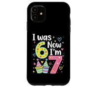 I Was 6 Now I'm 7 Funny 7 Years Old Birthday Kids Party Coque pour iPhone 11