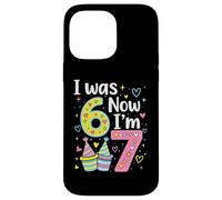 I Was 6 Now I'm 7 Funny 7 Years Old Birthday Kids Party Coque pour iPhone 14 Pro Max