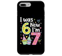 I Was 6 Now I'm 7 Funny 7 Years Old Birthday Kids Party Coque pour iPhone 7 Plus/8 Plus