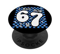 I Was 6 Now I'm 7 Funny 7th Birthday Cool Seven Years Old PopSockets PopGrip Adhésif
