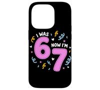 I Was 6 Now I'm 7 Funny 7th Birthday Girl Party Coque pour iPhone 14 Pro