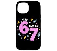 I Was 6 Now I'm 7 Funny 7th Birthday Girl Party Coque pour iPhone 15