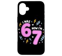 I Was 6 Now I'm 7 Funny 7th Birthday Girl Party Coque pour iPhone 16 Plus