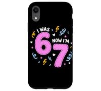 I Was 6 Now I'm 7 Funny 7th Birthday Girl Party Coque pour iPhone XR