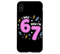 I Was 6 Now I'm 7 Funny 7th Birthday Girl Party Coque pour iPhone XS Max