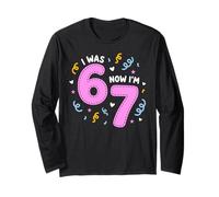 I Was 6 Now I'm 7 Funny 7th Birthday Girl Party Manche Longue